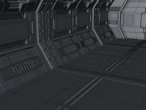 sci fi corridor 3D Model