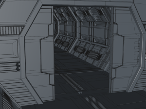 sci fi corridor 3D मॉडल