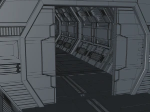 sci fi corridor 3D Model
