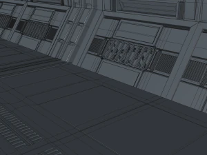 sci fi corridor 3D Model
