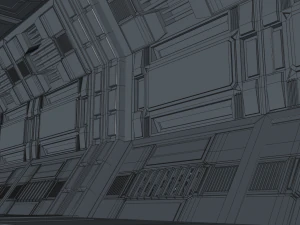 sci fi corridor 3D Model