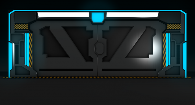 sci fi door 3D Model .c4d .max .obj .3ds .fbx .stl .blend 