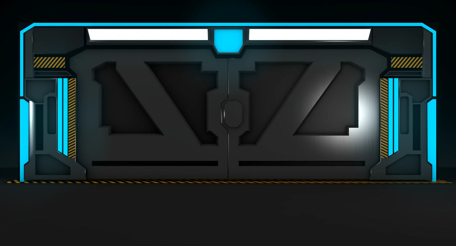 sci fi door 3D Model .c4d .max .obj .3ds .fbx .stl .blend 