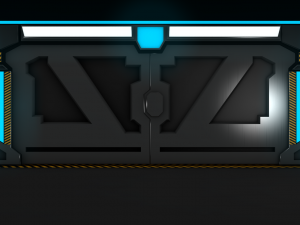 sci fi door 3D 모델