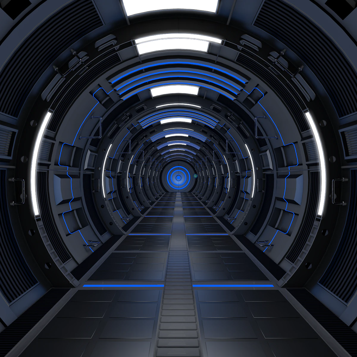 sci fi corridor 3D Model .c4d .max .obj .3ds .fbx .stl .blend