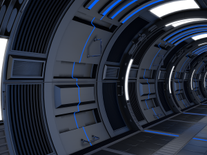 sci fi corridor Model 3D