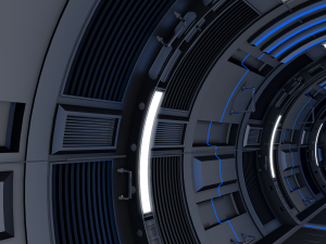 sci fi corridor Model 3D