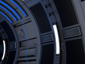 sci fi corridor Model 3D