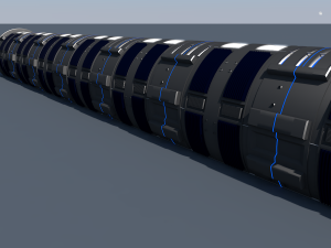 sci fi corridor Model 3D