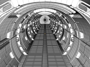 sci fi corridor Model 3D