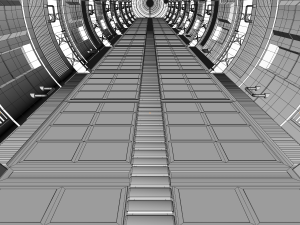 sci fi corridor Model 3D