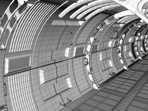 sci fi corridor Model 3D