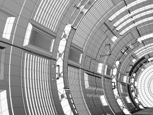 sci fi corridor Model 3D