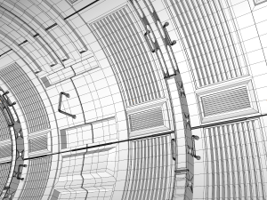 sci fi corridor Model 3D
