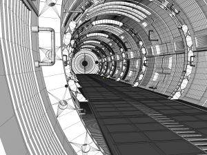 sci fi corridor Model 3D