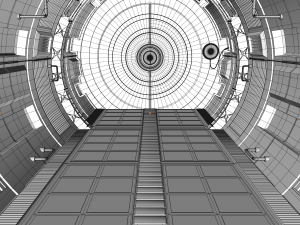 sci fi corridor Model 3D