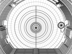 sci fi corridor Model 3D