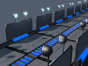 sci fi bridge 3D Model