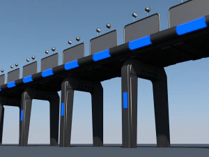 ponte de fic&ccedil;&atilde;o cient&iacute;fica Modelo 3D