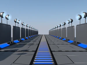 ponte de fic&ccedil;&atilde;o cient&iacute;fica Modelo 3D