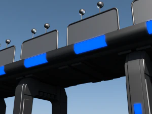 ponte de fic&ccedil;&atilde;o cient&iacute;fica Modelo 3D