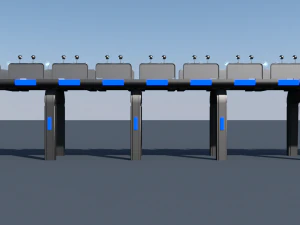 ponte de fic&ccedil;&atilde;o cient&iacute;fica Modelo 3D