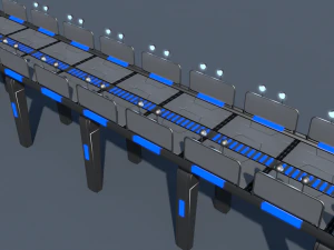 ponte de fic&ccedil;&atilde;o cient&iacute;fica Modelo 3D