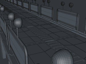 sci fi bridge 3Dモデル