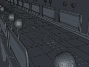 ponte de fic&ccedil;&atilde;o cient&iacute;fica Modelo 3D