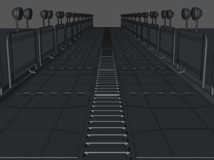 sci fi bridge 3Dモデル