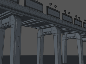 sci fi bridge 3Dモデル
