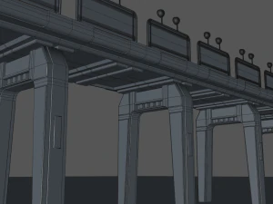 ponte de fic&ccedil;&atilde;o cient&iacute;fica Modelo 3D