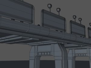 sci fi bridge 3Dモデル