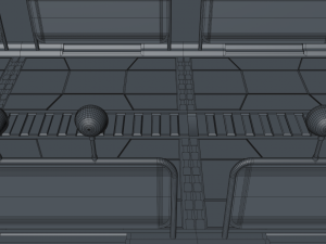 sci fi bridge 3Dモデル