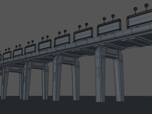 sci fi bridge 3Dモデル