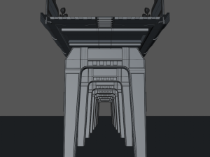 sci fi bridge 3Dモデル