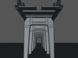 ponte de fic&ccedil;&atilde;o cient&iacute;fica Modelo 3D