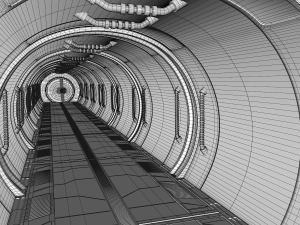 sci fi corridor Modello 3D