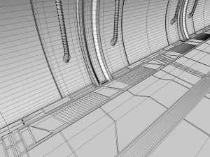 sci fi corridor 3D Model