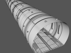 sci fi corridor Modello 3D