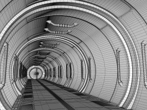 sci fi corridor 3D Model