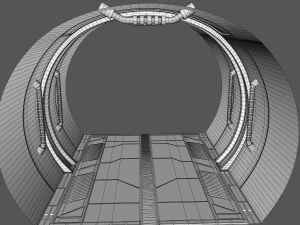 sci fi corridor 3D Model