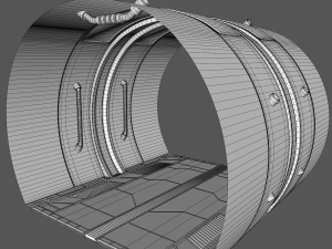 sci fi corridor Modello 3D