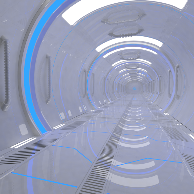 sci fi corridor Modello 3D .c4d .max .obj .3ds .fbx .stl .blend 