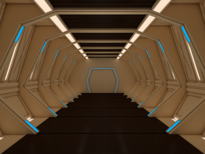 sci fi corridor 3D Model