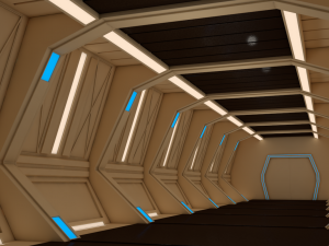 sci fi corridor 3D 모델
