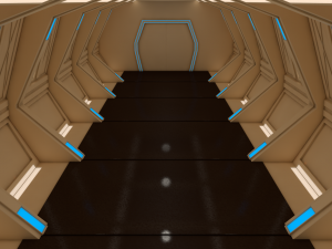 sci fi corridor 3D 모델