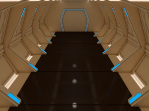 sci fi corridor 3D Model