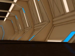 sci fi corridor 3D Model