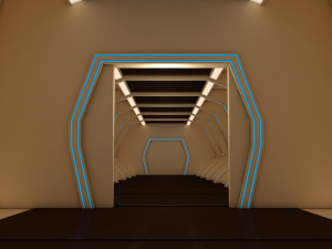 sci fi corridor 3D 모델